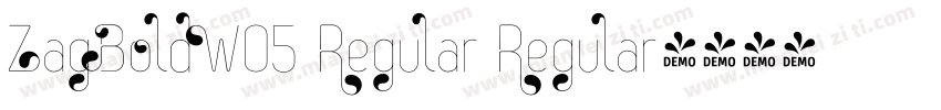 ZagBoldW05 Regular Regular字体转换